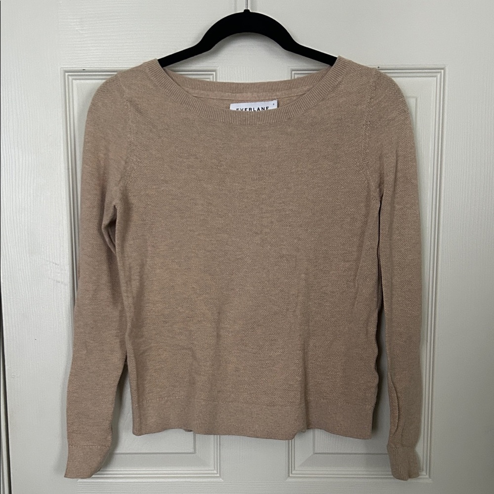 Everlane Cotton Cashmere Tan Sweater